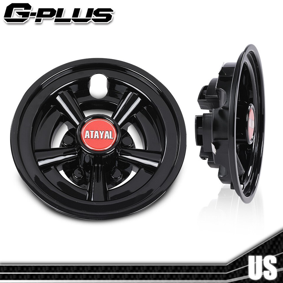 4Pcs Fit For EZGO Club Car Yamaha Golf Cart 8'' Wheel Hub Covers
