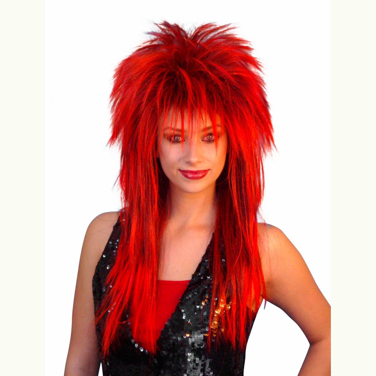 Mullet clearance wig red
