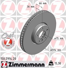 2x ZIMMERMANN 150.2914.20 Bremsscheibe f�r BMW
