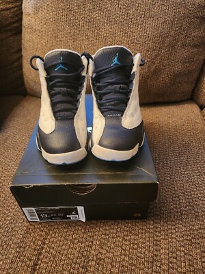 kids Jordon 13 Retro navy blue and white | eBay