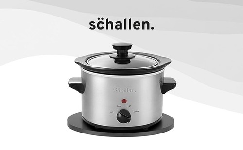 Steel Stew and Stir Mini Slow Cooker Cooking Machine Idea - Ceramic Pot 1.5L - Picture 2 of 9