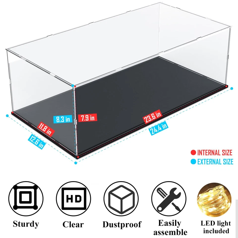Acrylic Display Case for 1/8 Scale or 1/10 Scale Diecast Cars Model C - Image 3 of 4