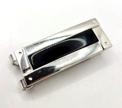 925 Argento Sterling Spilla per Cravatta con Onice Ricoperto