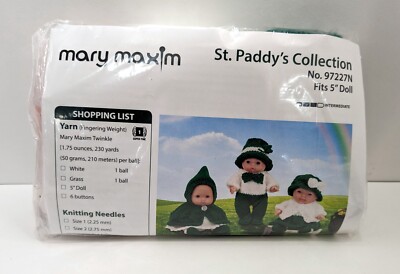 Mary Maxim St. Paddy s Collection No. 97227N (one 5  doll included) Knitting