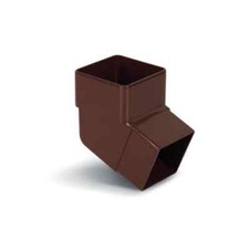 Brown Plastic Square Style Guttering & Downspout Various Fittings Free Delivery
