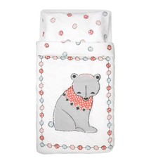 Ikea Bussig 4-piece Crib Gray Multicolor Bedding Set 27 1/2 x 52