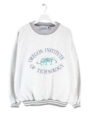 Gear for Sports 90s Vintage Oregon Print Sweater Grau L Herren