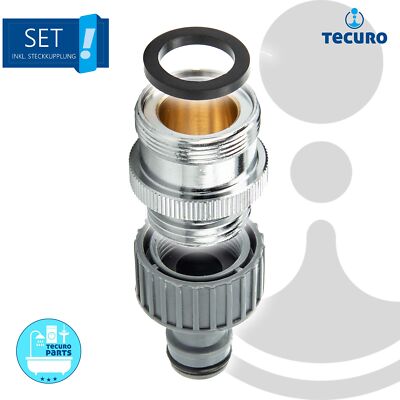 tecuro Aufnahme Adapter Übergangsstück für Ausläufe und Armaturen mit M 22/M24/M
