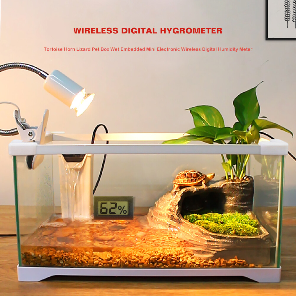 Everpertuk LCD Display Mini Sensor Temperature Humidity Meter Fish Tank