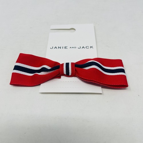 Janie and Jack Youth Girls One Size Americana Striped Barrette Hair Clip $14 - Picture 2 of 5