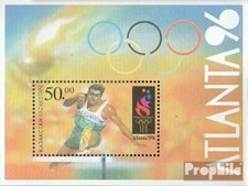 kazakhstan Bloc 5 neuf avec gomme originale 1996 Jeux Olympiques Jeux le temps m