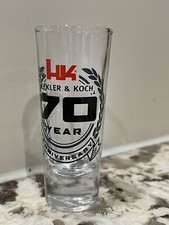 70 Year Anniversary HECKLER KOCH HK Logo Collectors Round Tall SHOT GLASS
