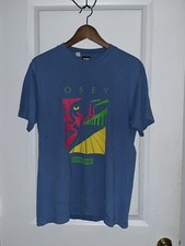 OBEY Permanent Midnight Blue Men’s T-Shirt Size Small (S) Made In USA