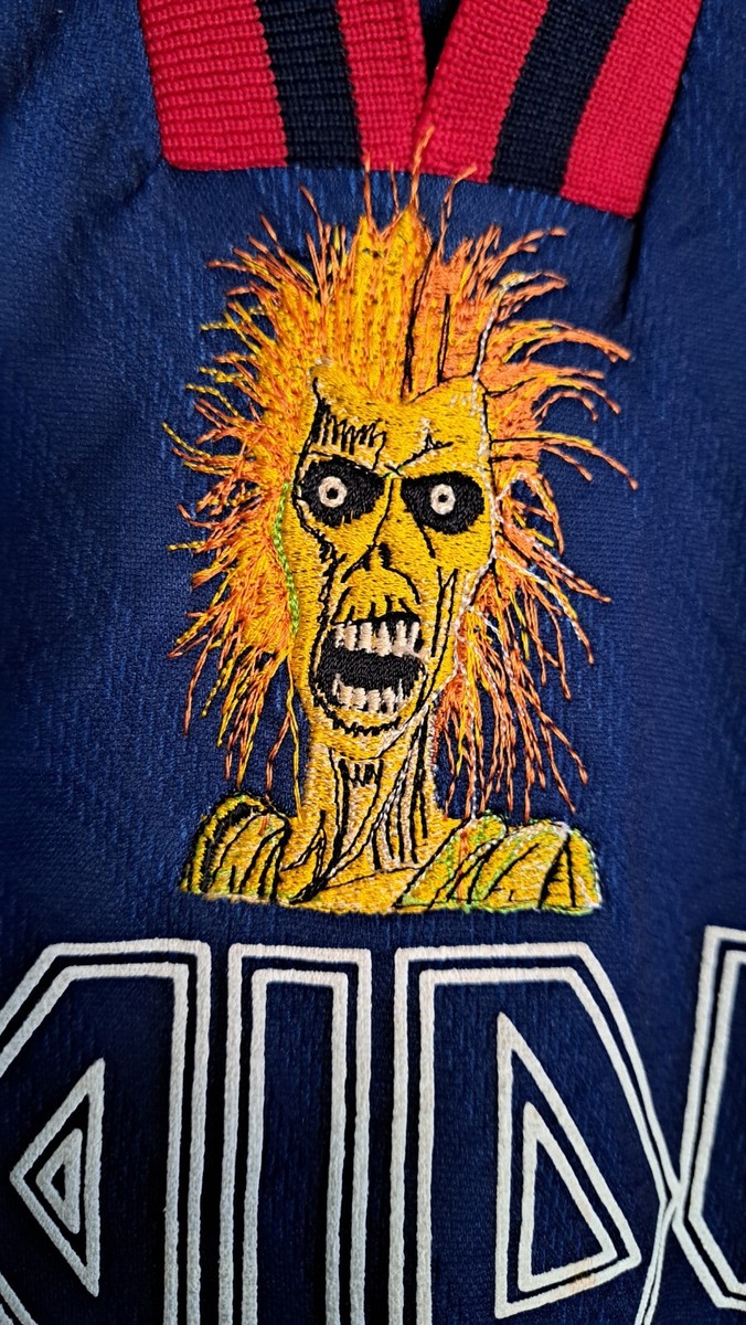 正規品/新品 IRON MAIDEN サッカーシャツ XL Iron Maiden Soccer Football Jersey Shirt Virtual X1 Steve Harris