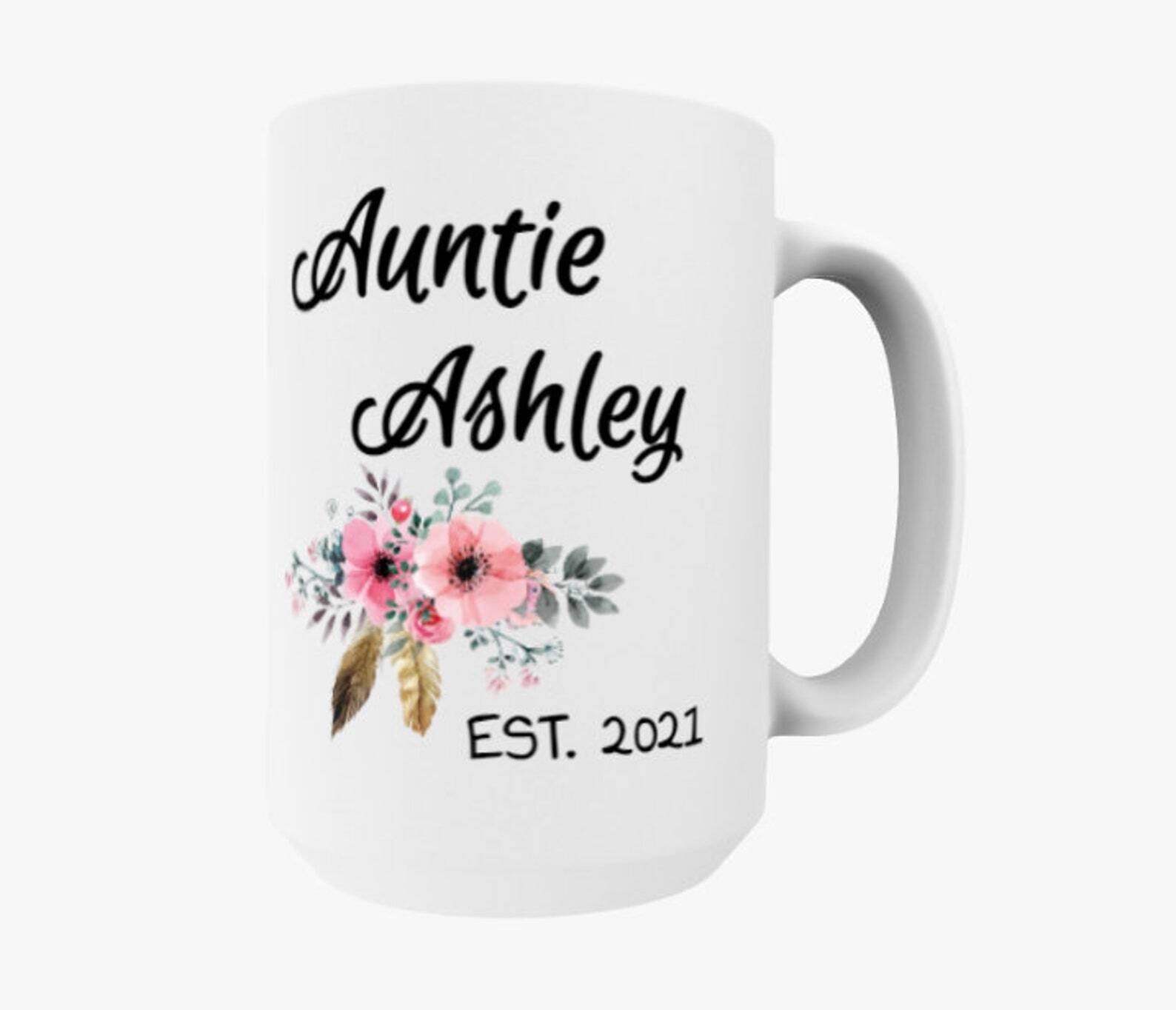 Auntie Est Mug  Auntie Announcement  Pregnancy Announcement For Auntie  Auntie