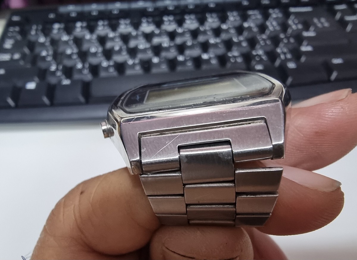 Rare Vintage CASIO H101 106 MARLIN Japan Digital Watch Stainless