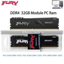FURY BEAST DDR4 32GB 2933 3200 3600 MHz 288pin DIMM XMP AMD Memory For Desktop