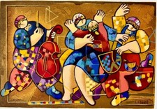 Dorit Levi - "Salsa Fun" - Limited Edition Serigraph - COA