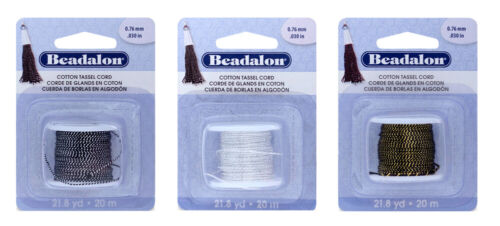 Beadalon® Cotton Tassel Cord .030in/0.76mm Diameter 20m Length * Choose Color - Picture 1 of 4