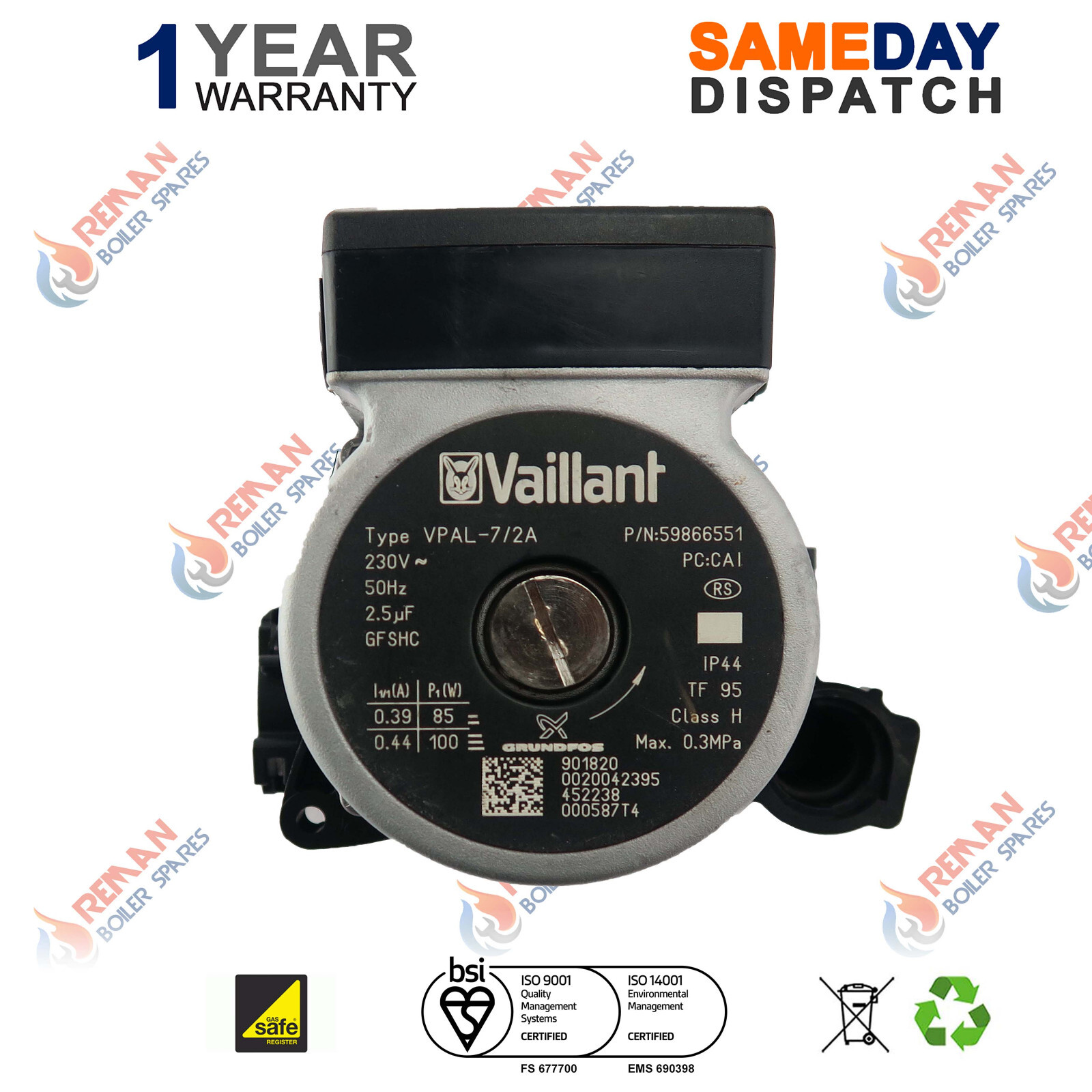 Kit Vanne D'entretien Vaillant Ecotec Plus (178772) – Pour VUW 824/831 – Occasion