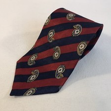 Oscar De La Renta Striped  Paisley Designer Silk Mens Neck Tie USA T2 