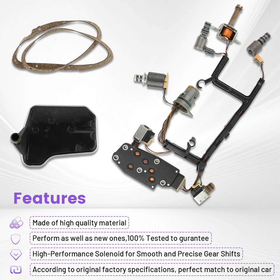 4L60E 4L65E Transmission Master Solenoid Kit fit Chevy GMC EPC Shift TCC 3-2-PWM - Image 2 of 4