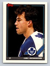 Luke Richardson 1991-92 Topps #351 Toronto Maple Leafs