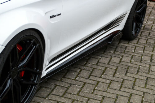 Cup Seitenschweller mit Wing aus ABS für Mercedes C63AMG Coupe Cabrio mit ABE - Afbeelding 1 van 4