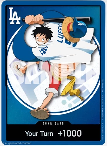 2026 ONE PIECE LOS ANGELES DODGERS MONKEY D LUFFY DON CARD PROMO 7/2/26 SEALED