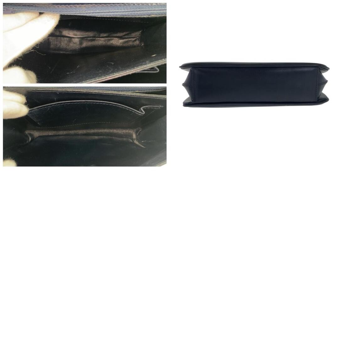 GUCCI Vintage Old Rocking G Leather Shoulder Bag Black Gold Hardware Used thumbnail 4