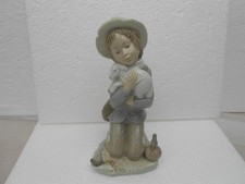 Zaphir by Ladro ~ Spanish Porcelain Figurine ~  Shepherd  Boy with Lamb