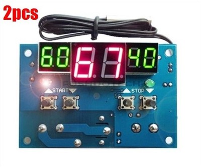 2Pcs 12V Intelligent Digital Led Thermostat -9°C - 99°C Temperature Controlle ee