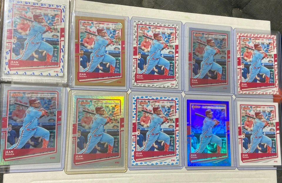 Panini Jean Segura Rainbow 2020 🌈 1/1 1 de 1/10/25/37/100/161/500 tiburón Foto 2 de 4