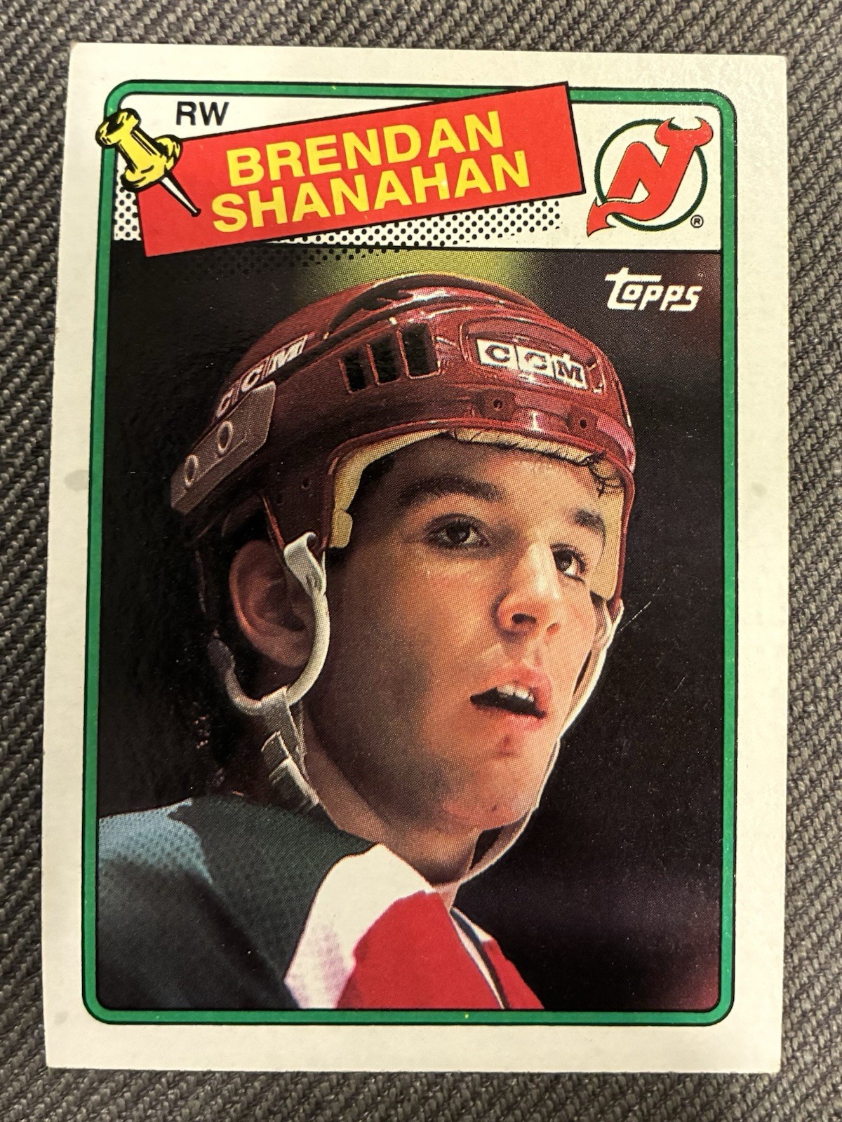 1988-89 Topps Hockey Brendan Shanahan Rookie Card #122 NJ Devils RC