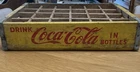 Coca-Cola Yellow Wood Crate 24 Bottle Original Vintage Good Shape