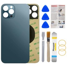 Phoupair OEM Back Glass Replacement for iPhone 12 Pro 6.1 Inches Pacific Blue