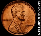 1944 Lincoln Wheat Cent - Red Choice Gem Brilliant Unc  No Reserve  #J8080