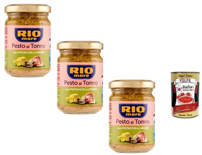 Rio Mare Pesto Thunfisch Pistazien Zitrone 3x130g Glas Pasta & Bruschetta +Polpa