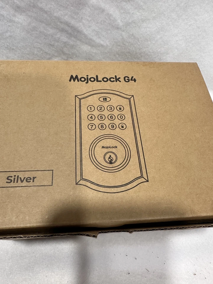 MojoLock G4 Electronic Deadbolt Door Lock Silver Keypad Keyless Entry New Box - Image 2 of 4