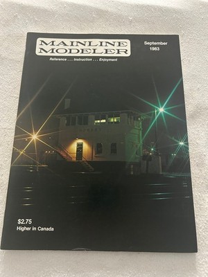 Mainline Modeler Magazine September 1983 Model Railroading Trains Hobby Hundman