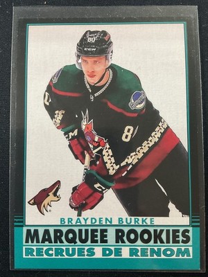 Brayden Burke 2020-21 O-Pee-Chee OPC Retro Black Border RC Card #006/100