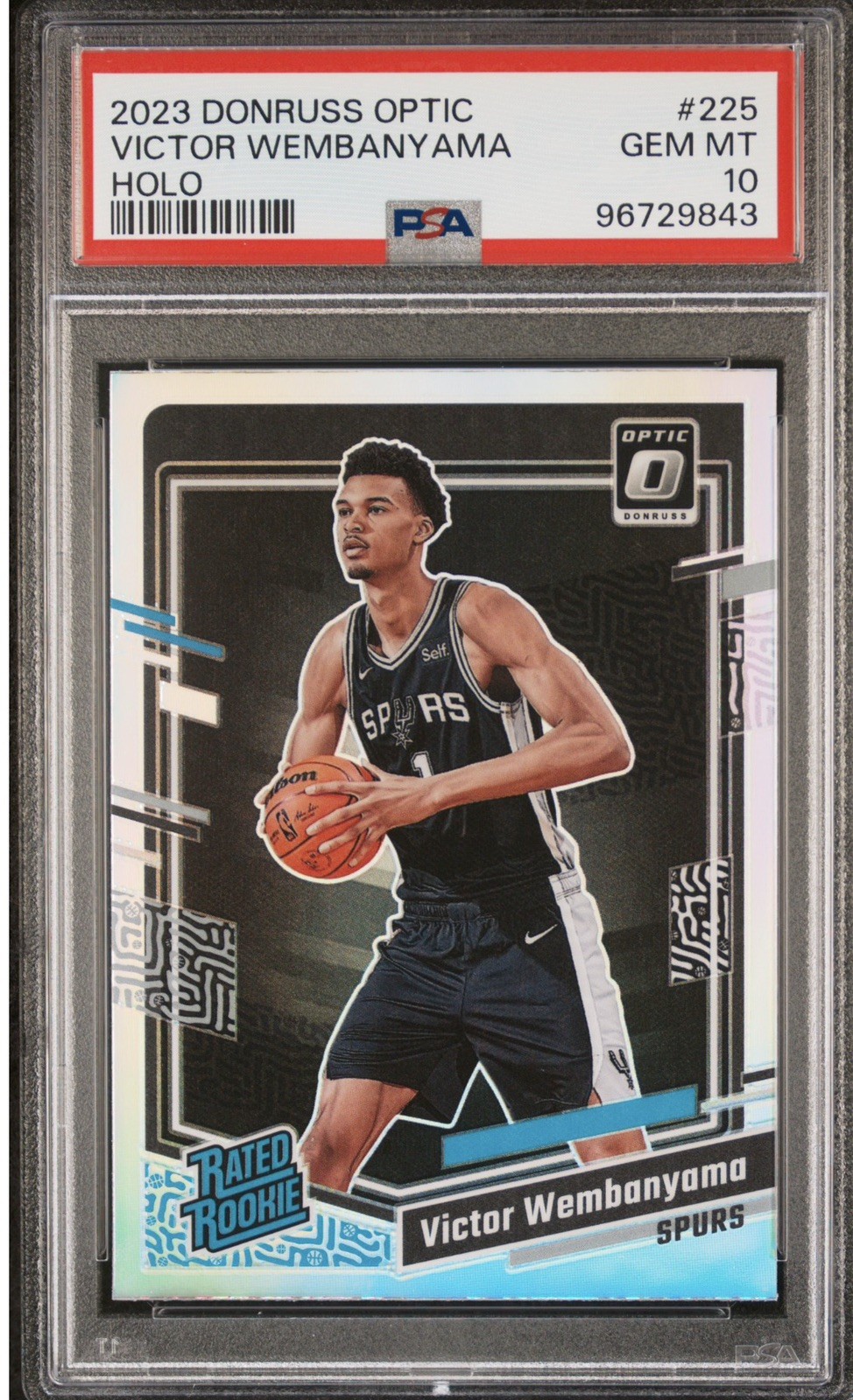 2023 PANINI DONRUSS OPTIC HOLO #225 VICTOR WEMBANYAMA PSA 10
