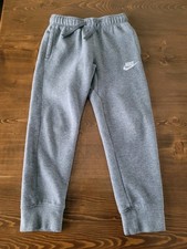 Boys Nike Size 7 Grey Gray Embroidered Logo Sweatpants