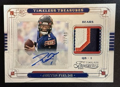 Justin Fields AUTO Patch Rookie 2021 Panini Chronicles Timeless Treasures /49  