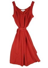 Banana Republic Womens Midi Wrap Dress Sleeveless Scoop Neck Size 2 Red