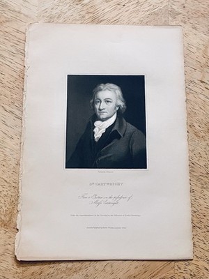 Antique Lithograph Portrait Of Dr. Cartwright 1800 Authorized Copy Framable