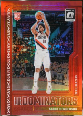 2023-24 Donruss Optic - Elite Dominators Red #10 Scoot Henderson /99 NM