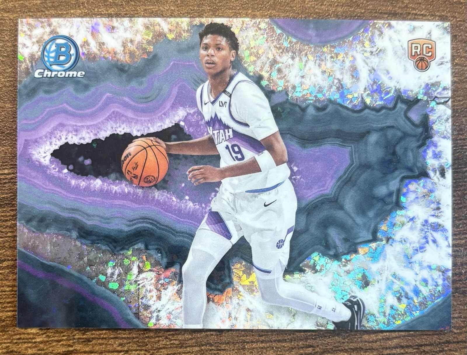 2025-26 Topps Bowman Ace Bailey Crystalized #CNB-5 SSP Utah Jazz Rookie Card