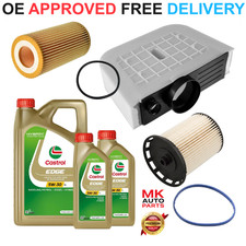 FOR AUDI Q7 TDI QUATTRO 3.0 4M OIL AIR FUEL FILTER SERVICE KIT + 7L CASTROL OIL