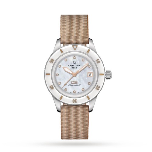 DS PH200M 39mm Powermatic 80 Mother of Pearl Diamond Dial | White Dial Wristwatc